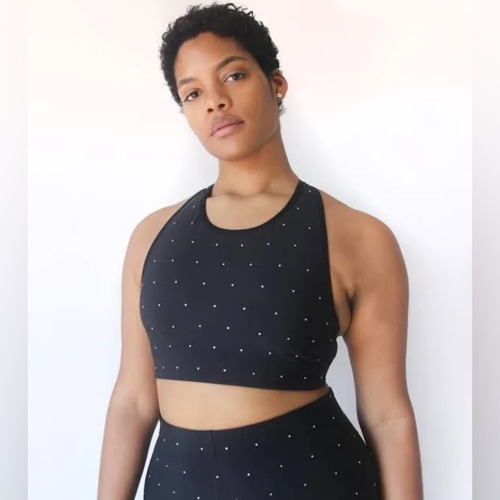 Adam Selman Sport Racer Crop Top Bra